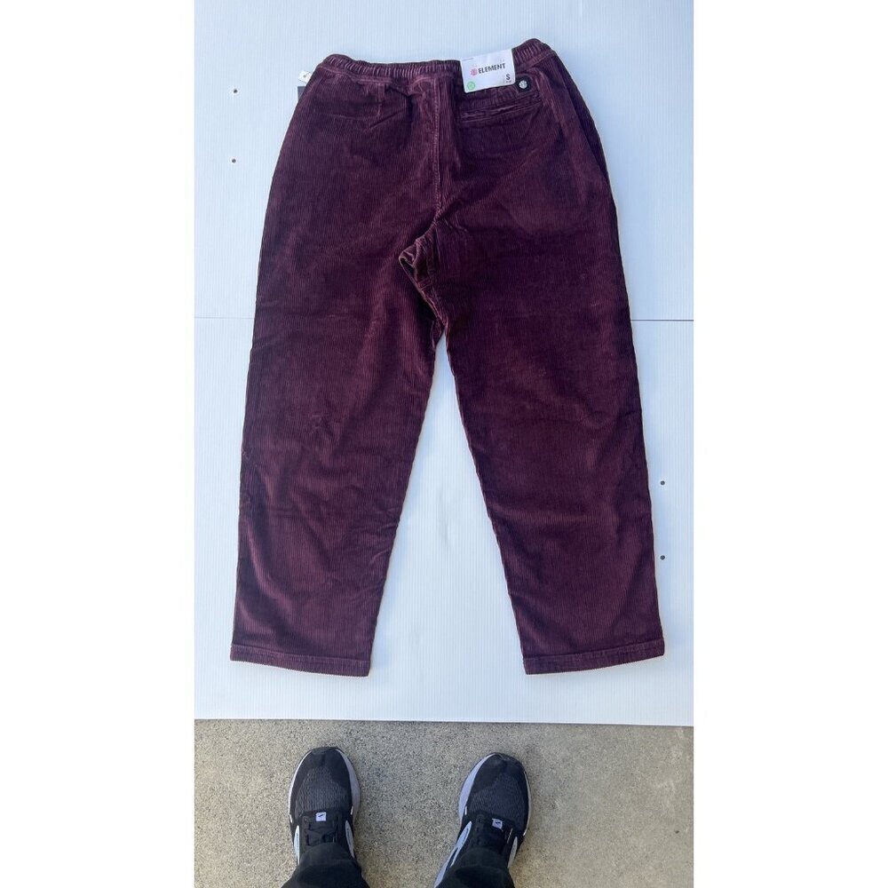 Element Chillin Cord Elastic Waist Pants Size Small Winetasting NWT - Picture 7 of 8